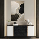 Abstract 1853 Canvas Art 60 x 40 cm / Black