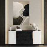Abstract 1853 Canvas Art 60 x 40 cm / Black