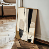 Abstract 1854 Canvas Art 60 x 40 cm / Black