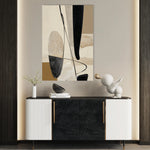 Abstract 1854 Canvas Art 60 x 40 cm / Black