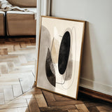 Abstract 1855 Canvas Art 60 x 40 cm / Black