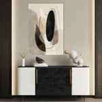 Abstract 1855 Canvas Art 60 x 40 cm / Black