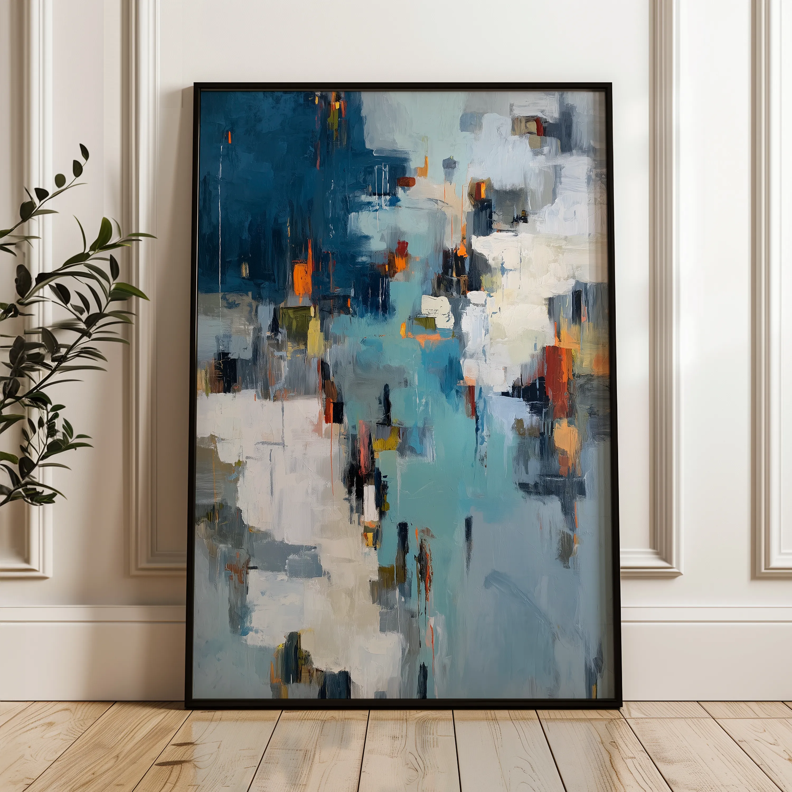 Abstract 1858 Canvas Art 60 x 40 cm / Black