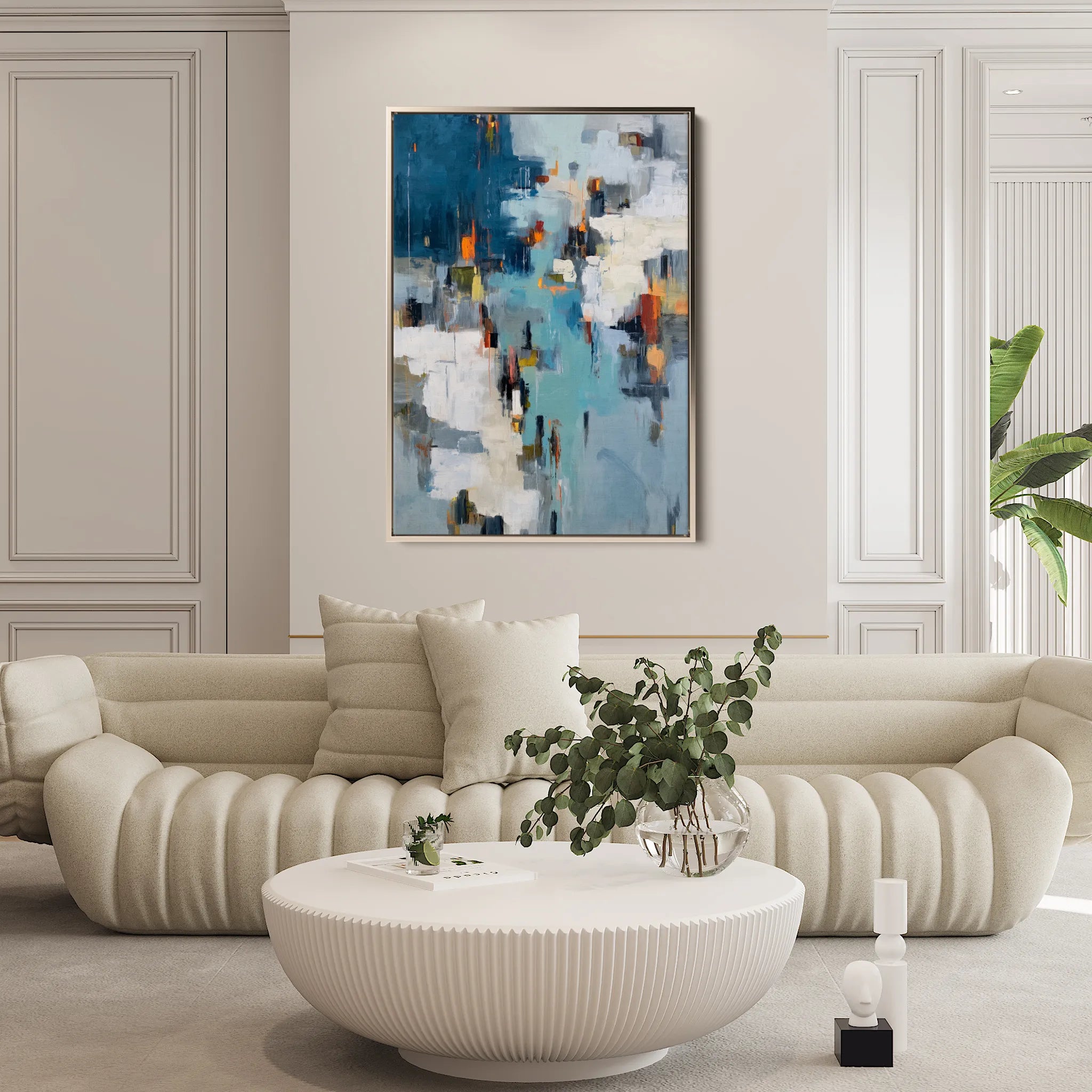 Abstract 1858 Canvas Art 60 x 40 cm / Black