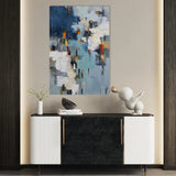 Abstract 1858 Canvas Art 60 x 40 cm / Black