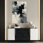 Abstract 1859 Canvas Art 60 x 40 cm / Black