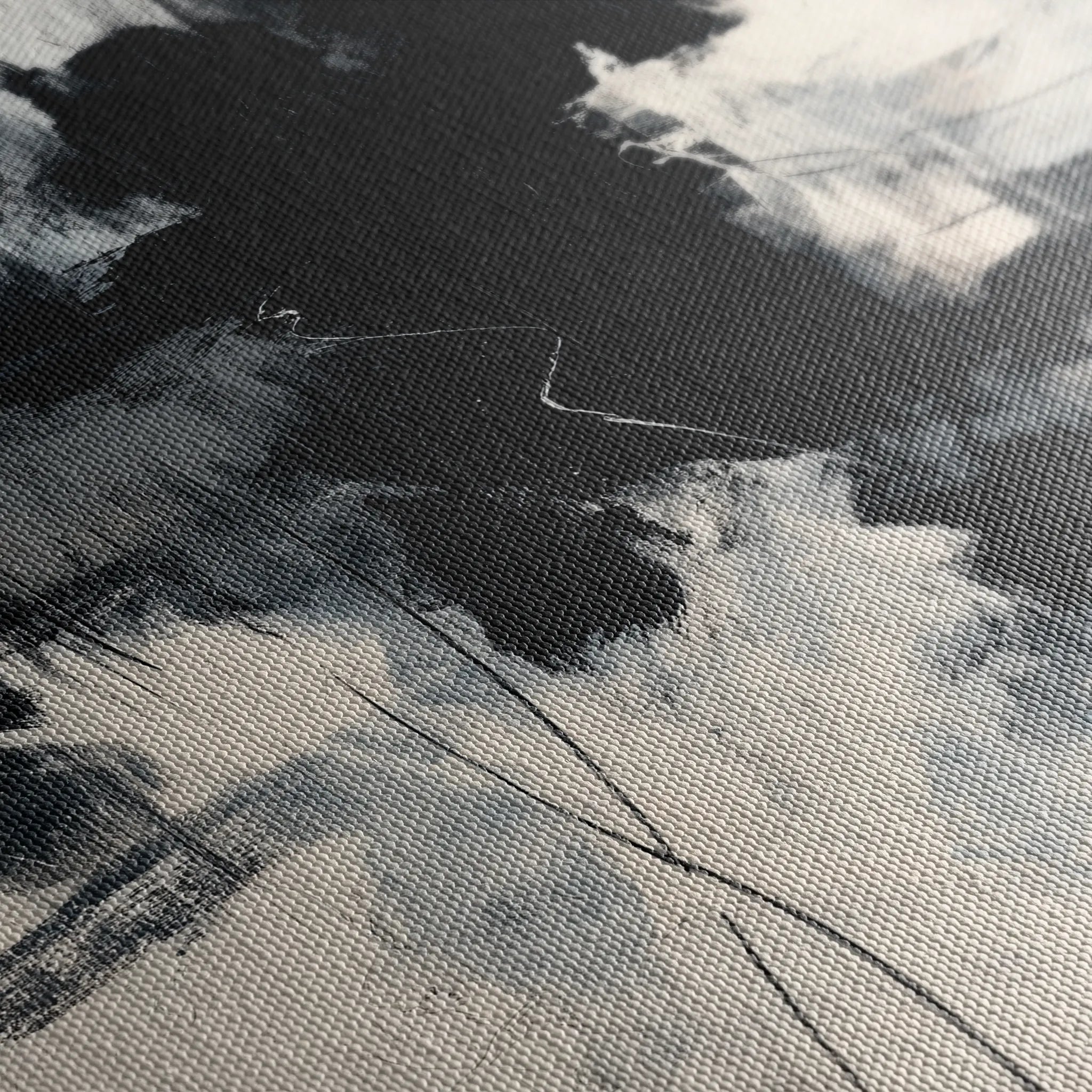 Abstract 1859 Canvas Art 60 x 40 cm / Black