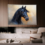 Horses 186 Canvas Art 60 x 40 cm / Black