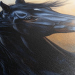 Horses 186 Canvas Art 60 x 40 cm / Black