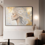 Portrait 186 Canvas Art 60 x 40 cm / Black