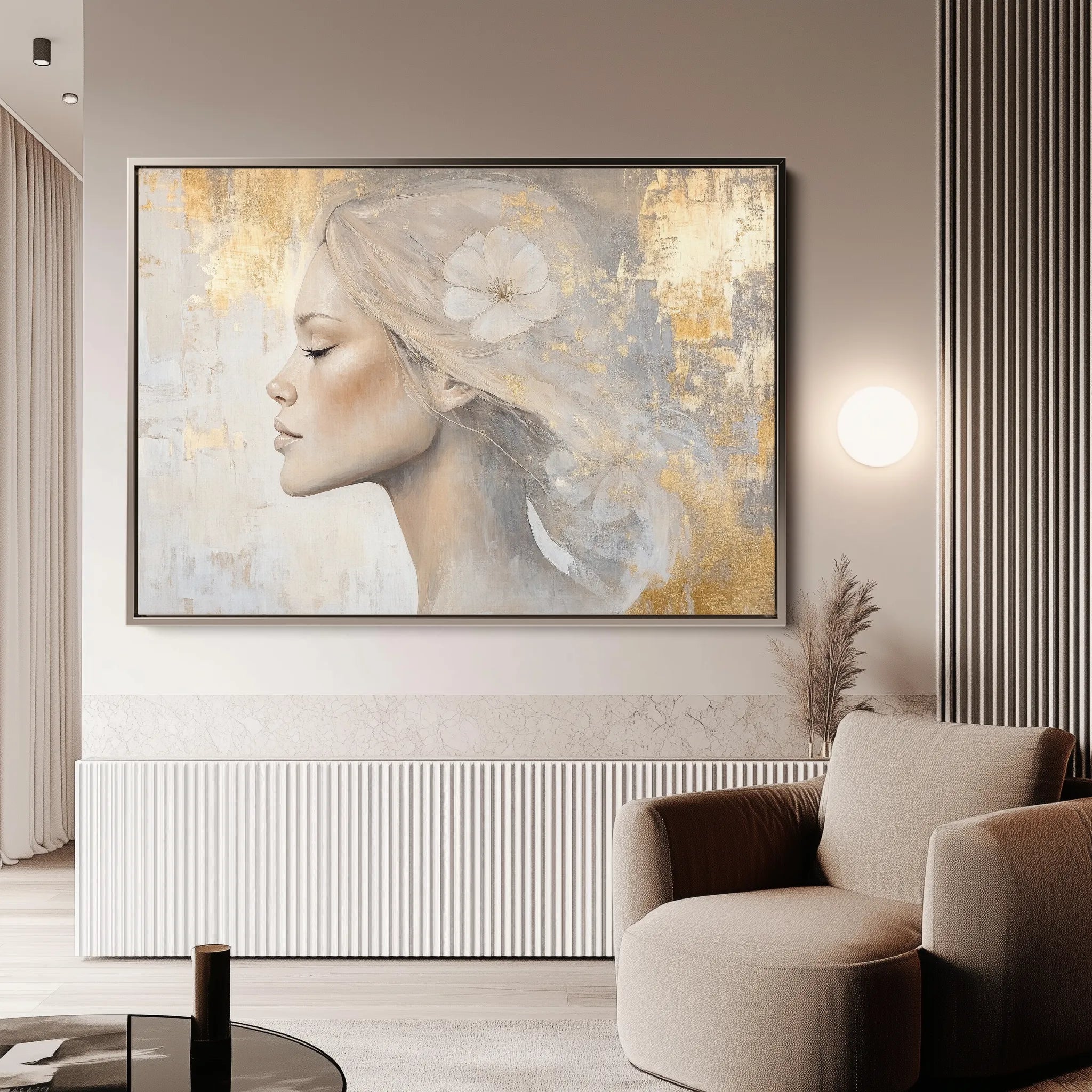 Portrait 186 Canvas Art 60 x 40 cm / Black
