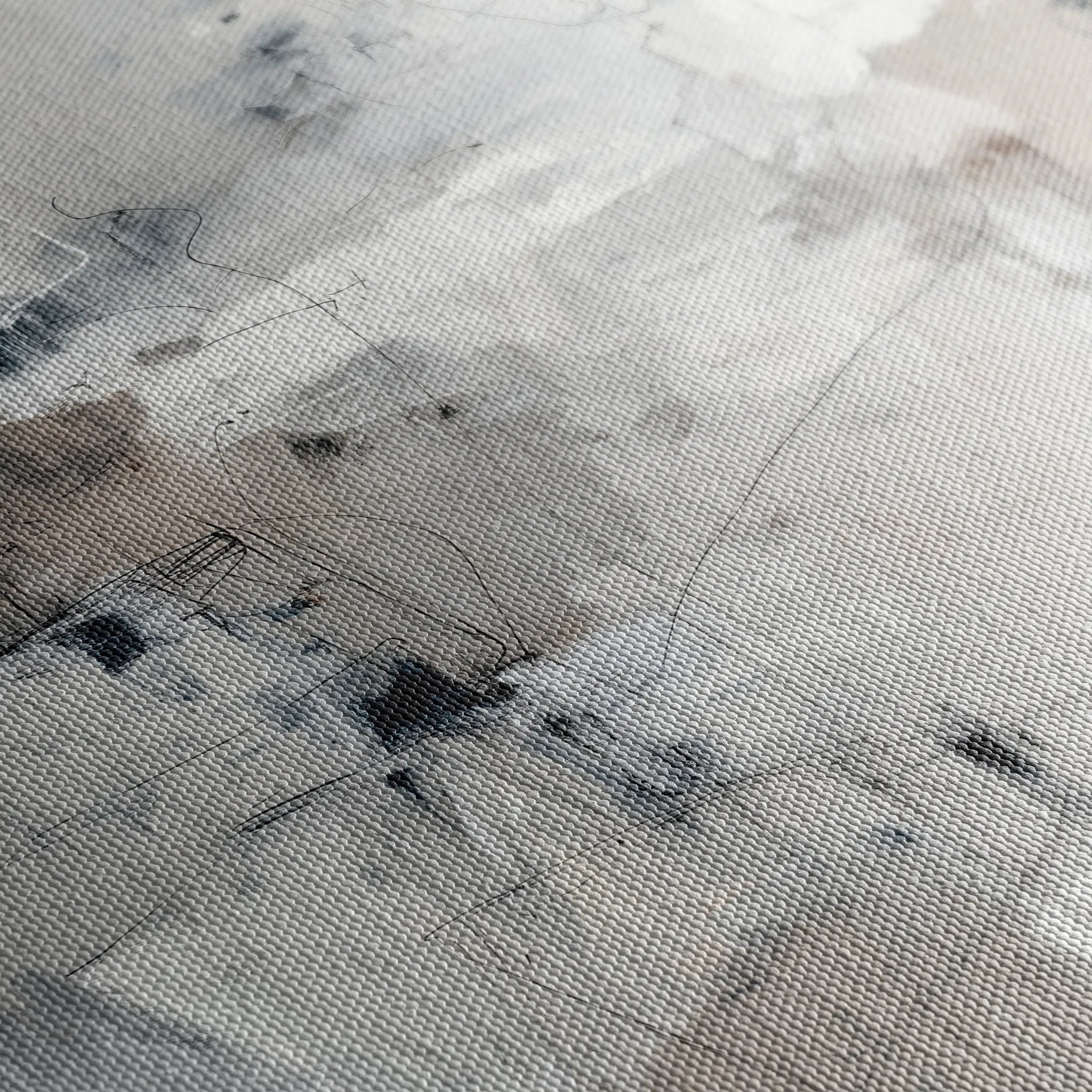 Abstract 1860 Canvas Art 60 x 40 cm / Black