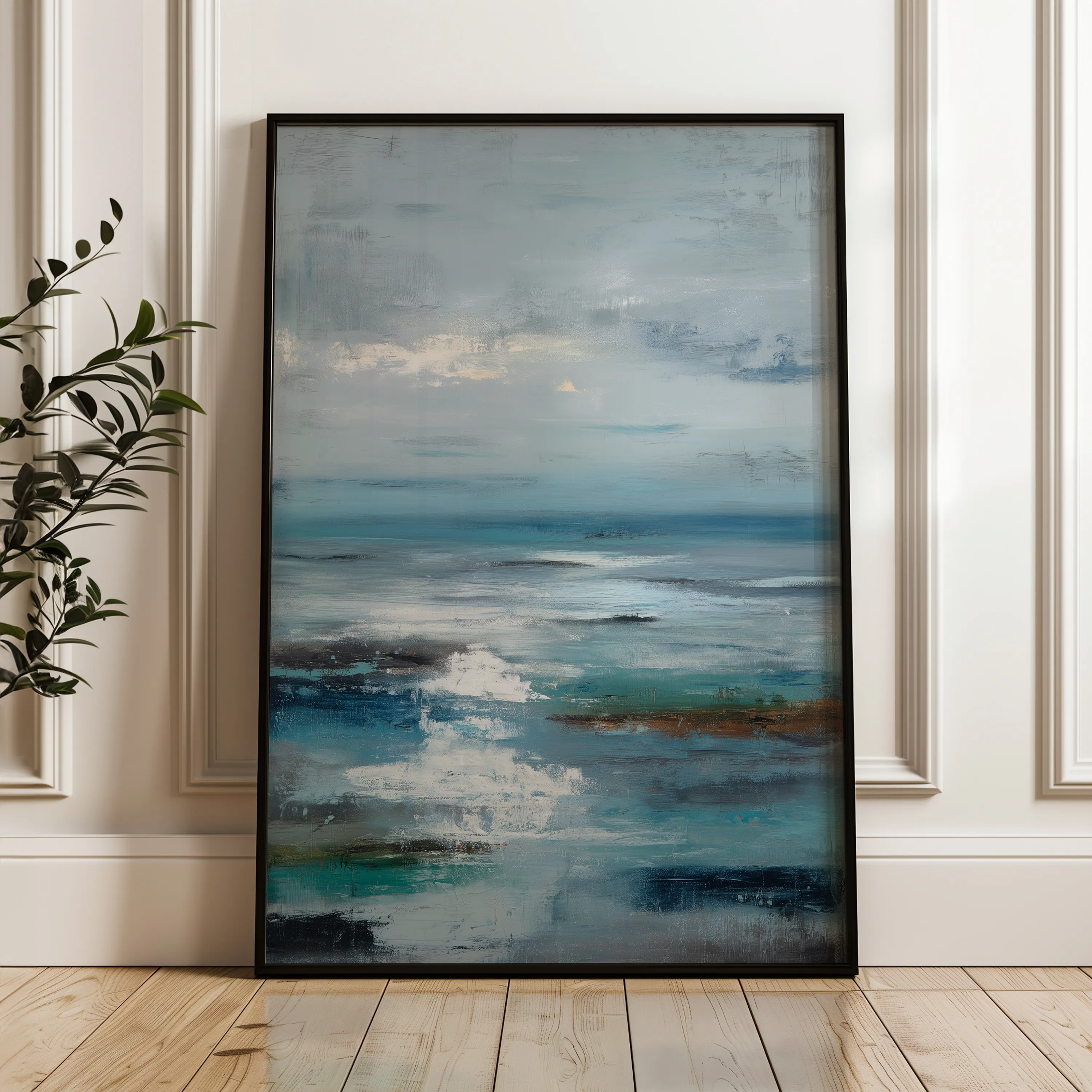 Abstract 1861 Canvas Art 60 x 40 cm / Black
