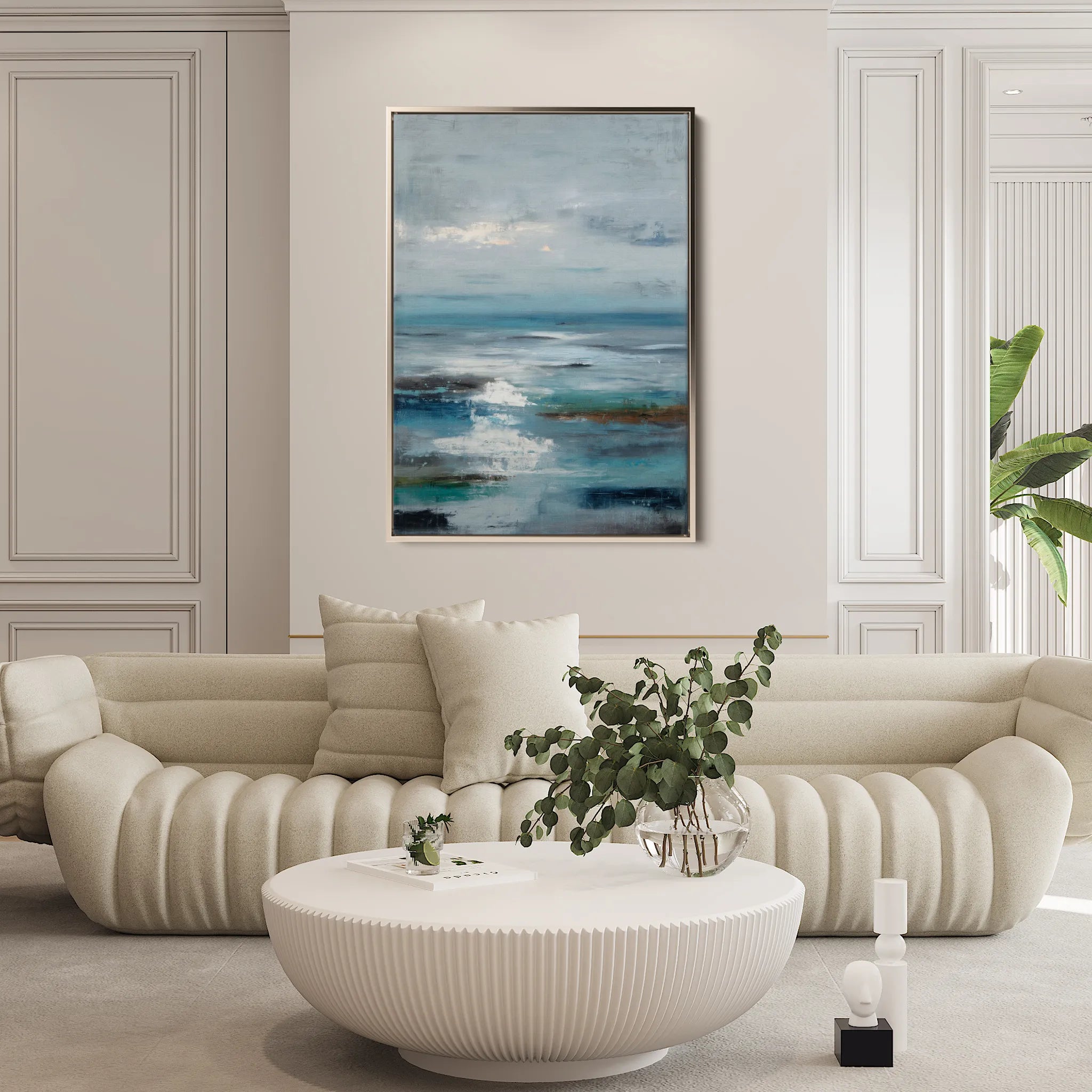 Abstract 1861 Canvas Art 60 x 40 cm / Black