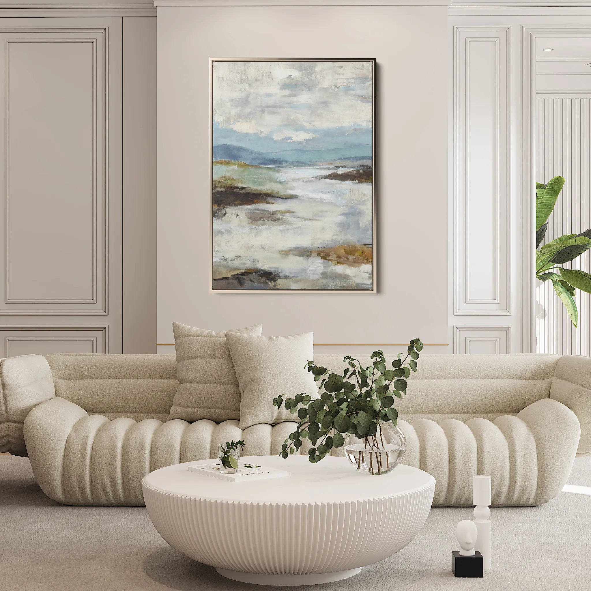 Abstract 1862 Canvas Art 60 x 40 cm / Black