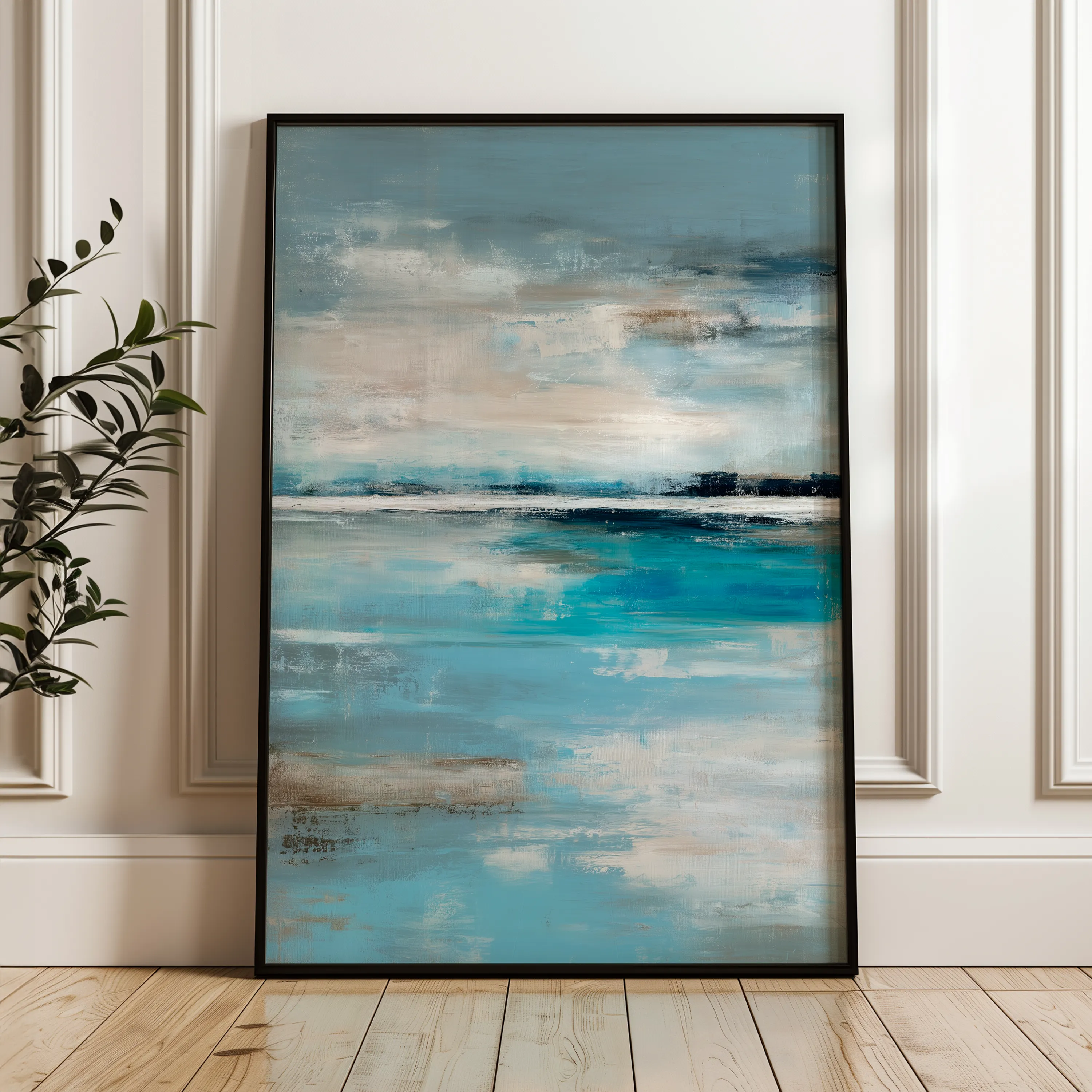 Abstract 1863 Canvas Art 60 x 40 cm / Black