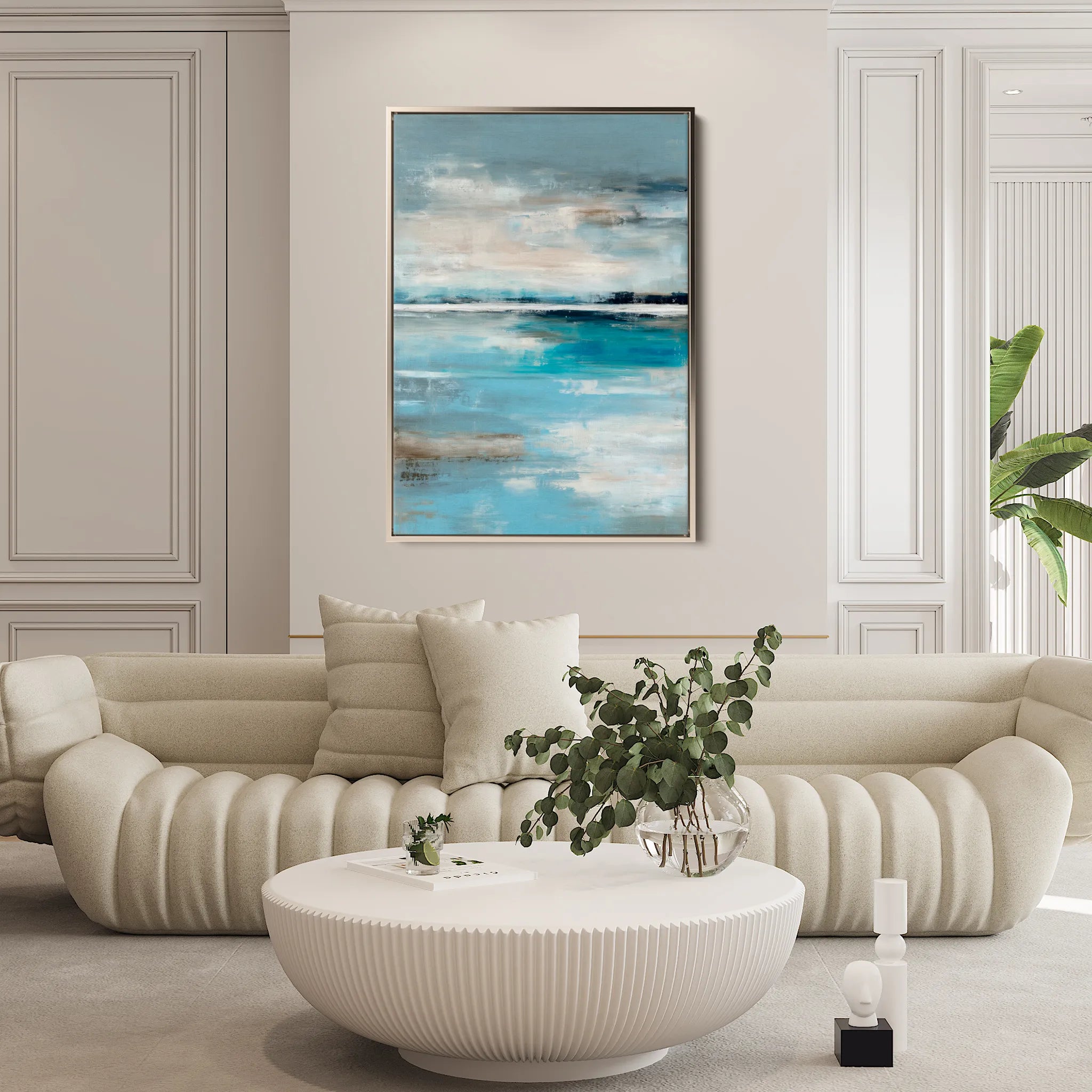 Abstract 1863 Canvas Art 60 x 40 cm / Black