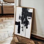 Abstract 1864 Canvas Art 60 x 40 cm / Black