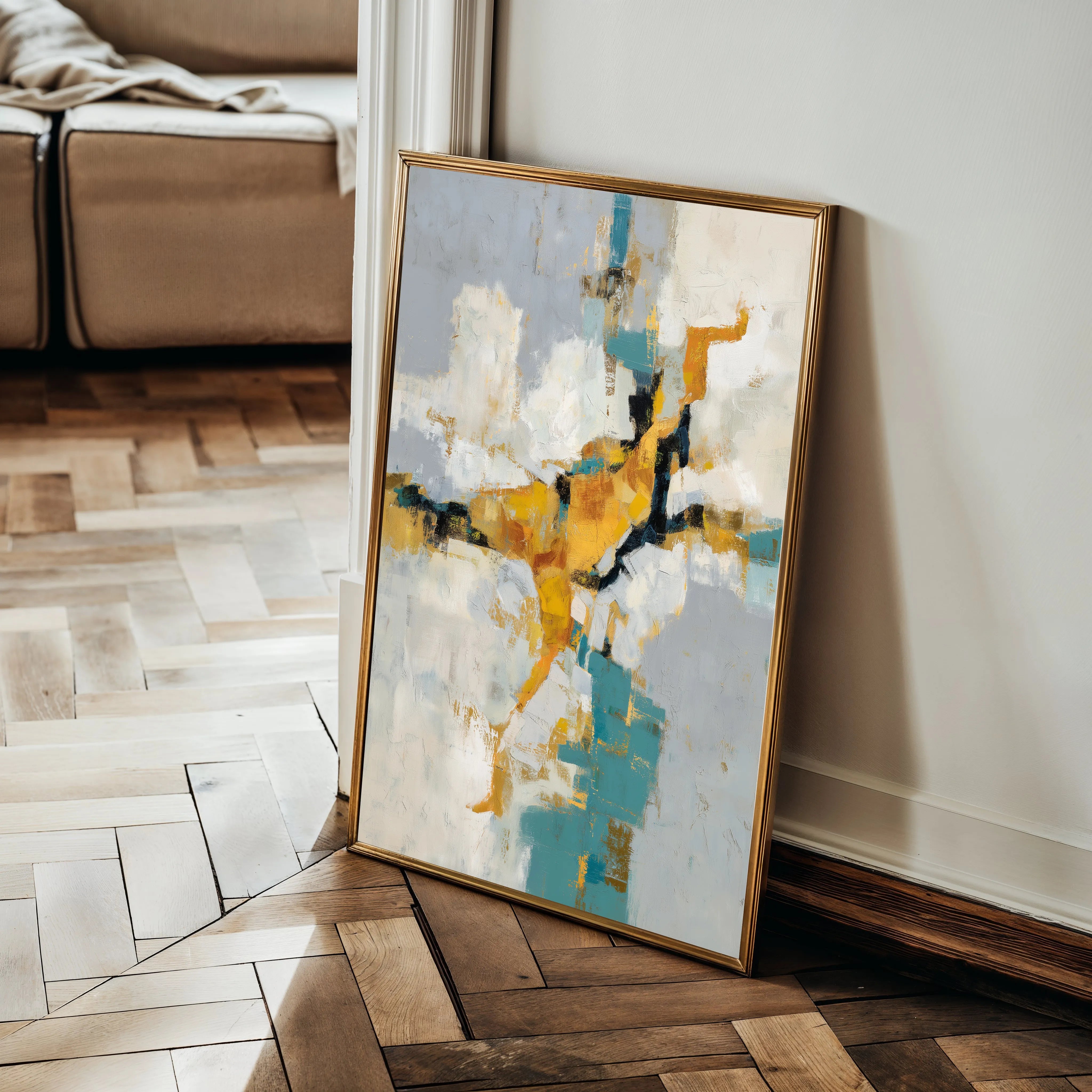 Abstract 1866 Canvas Art 60 x 40 cm / Black