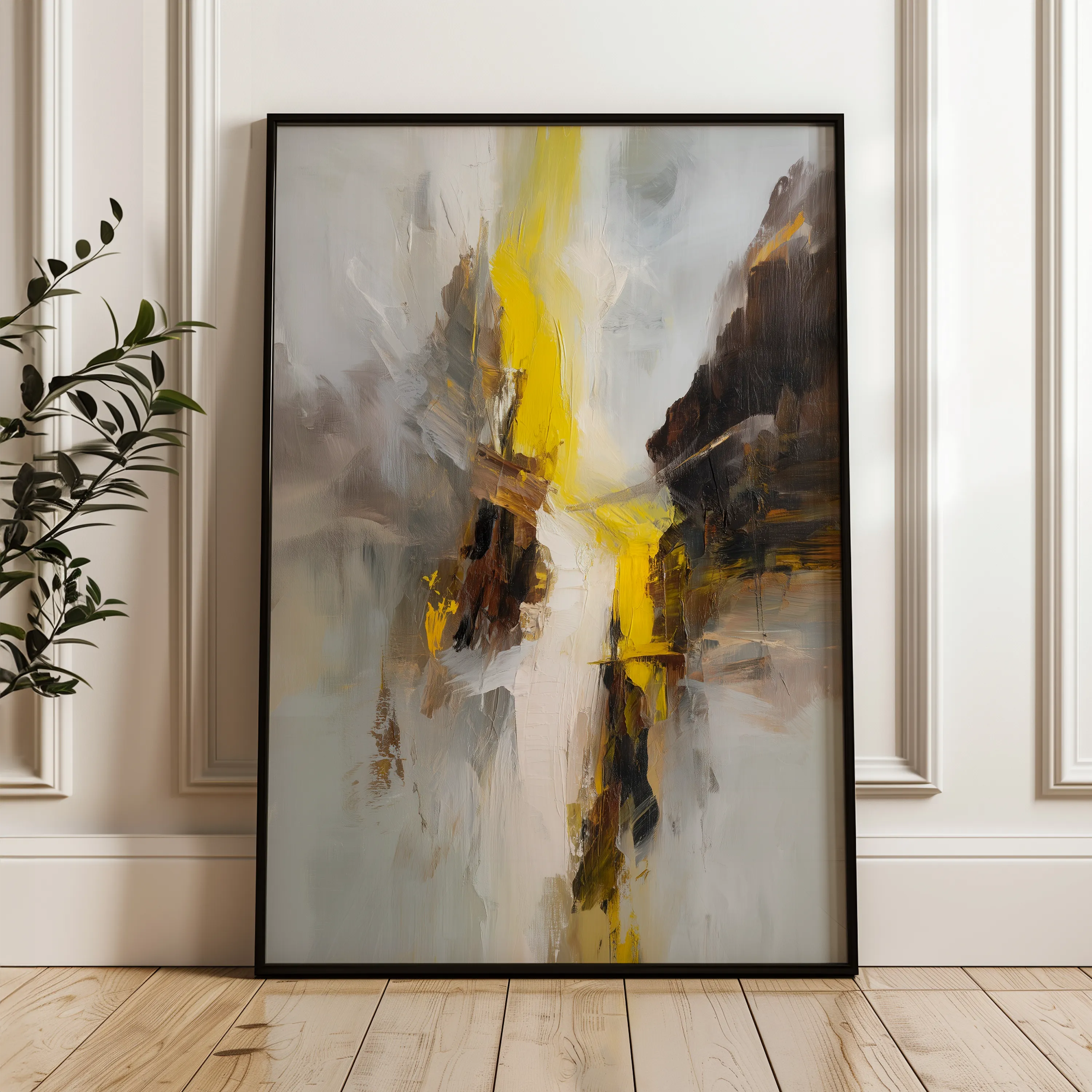 Abstract 1867 Canvas Art 60 x 40 cm / Black