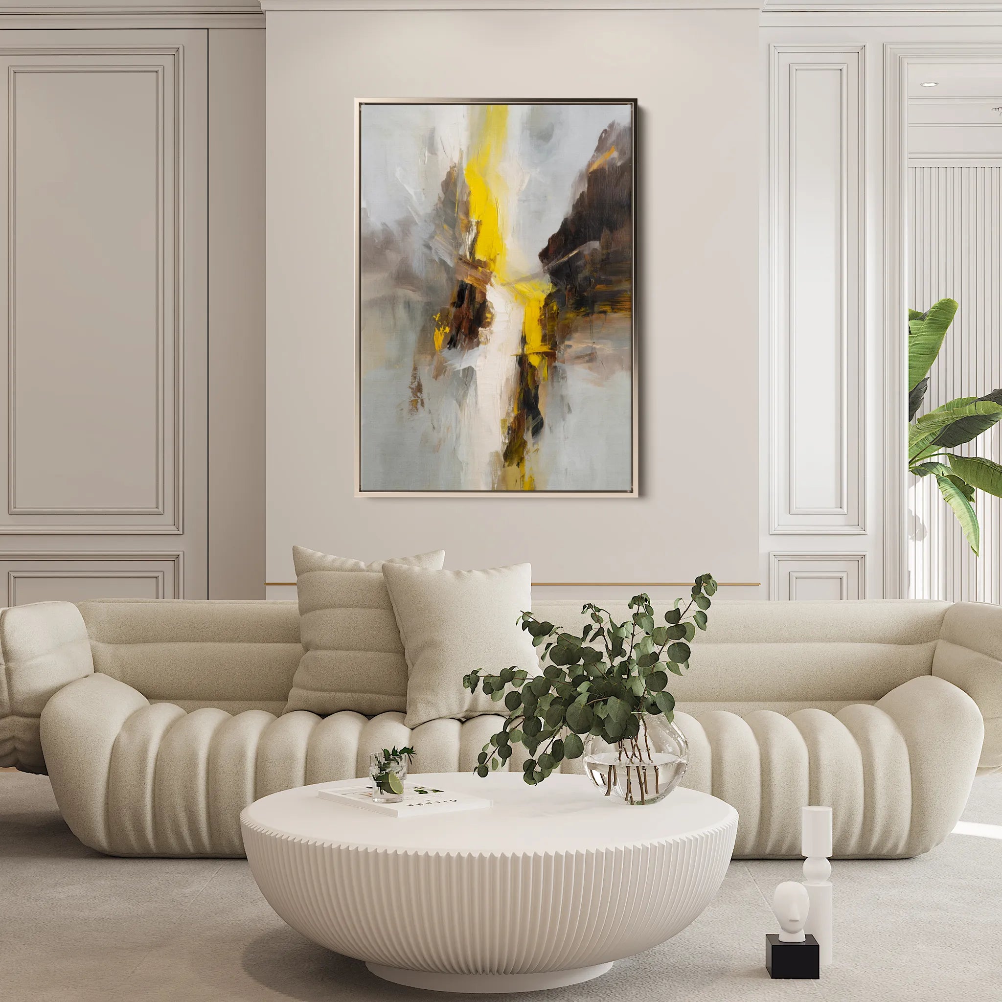 Abstract 1867 Canvas Art 60 x 40 cm / Black