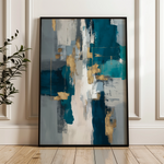 Abstract 1868 Canvas Art 60 x 40 cm / Black