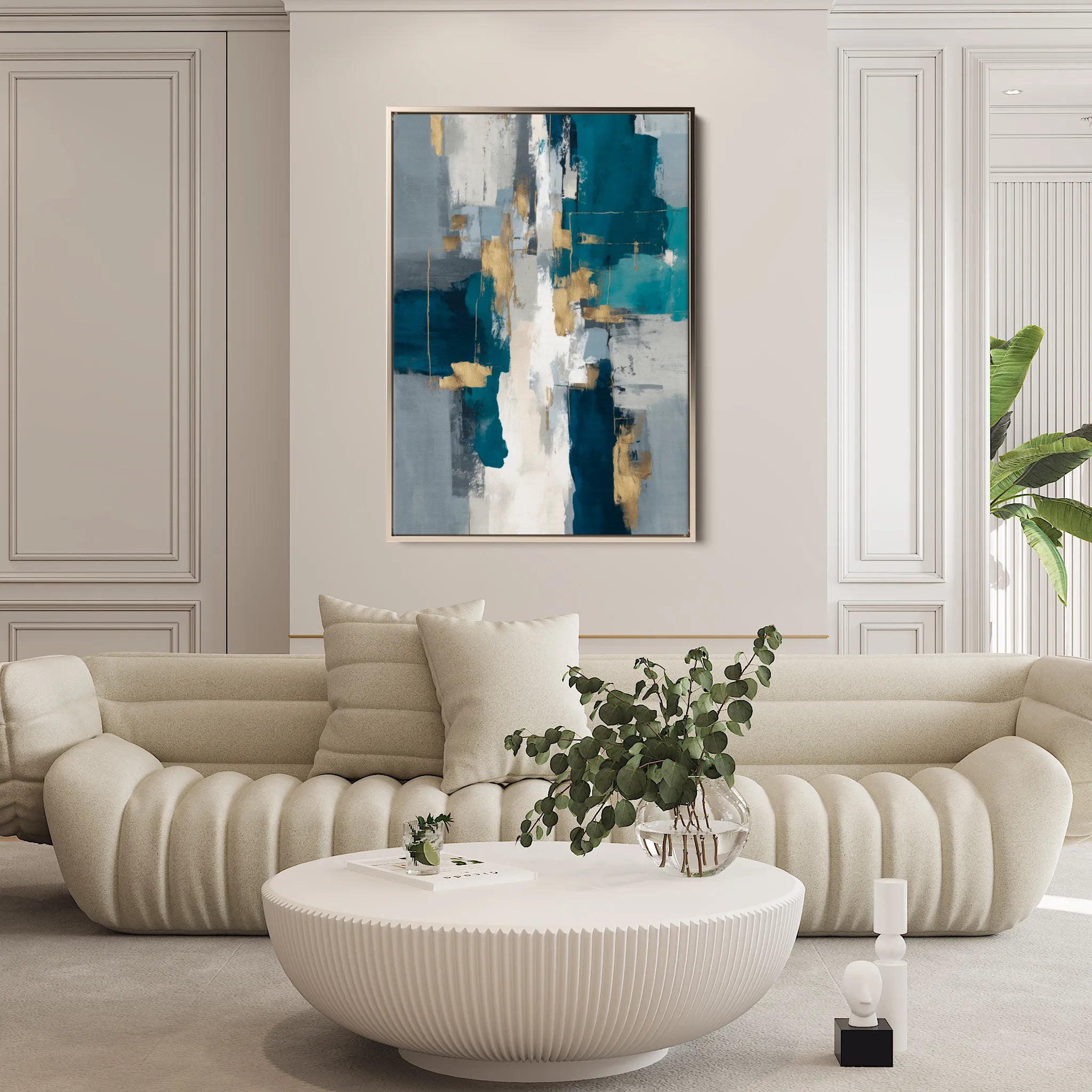 Abstract 1868 Canvas Art 60 x 40 cm / Black