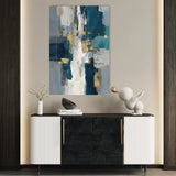 Abstract 1868 Canvas Art 60 x 40 cm / Black
