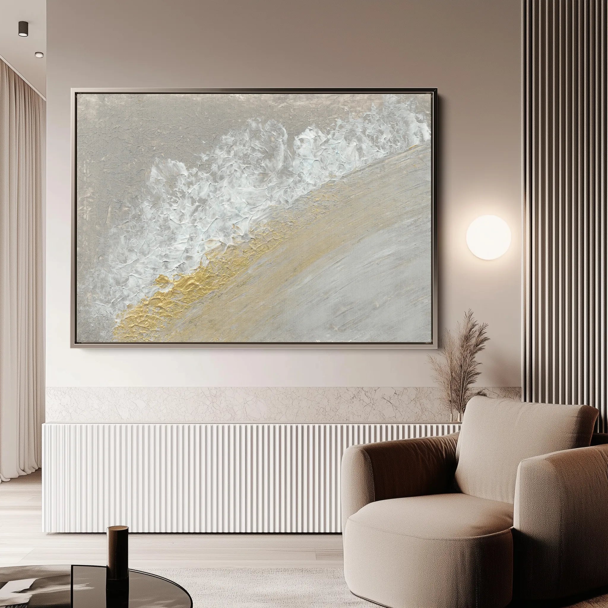 Abstract 187 Canvas Art 60 x 40 cm / Black