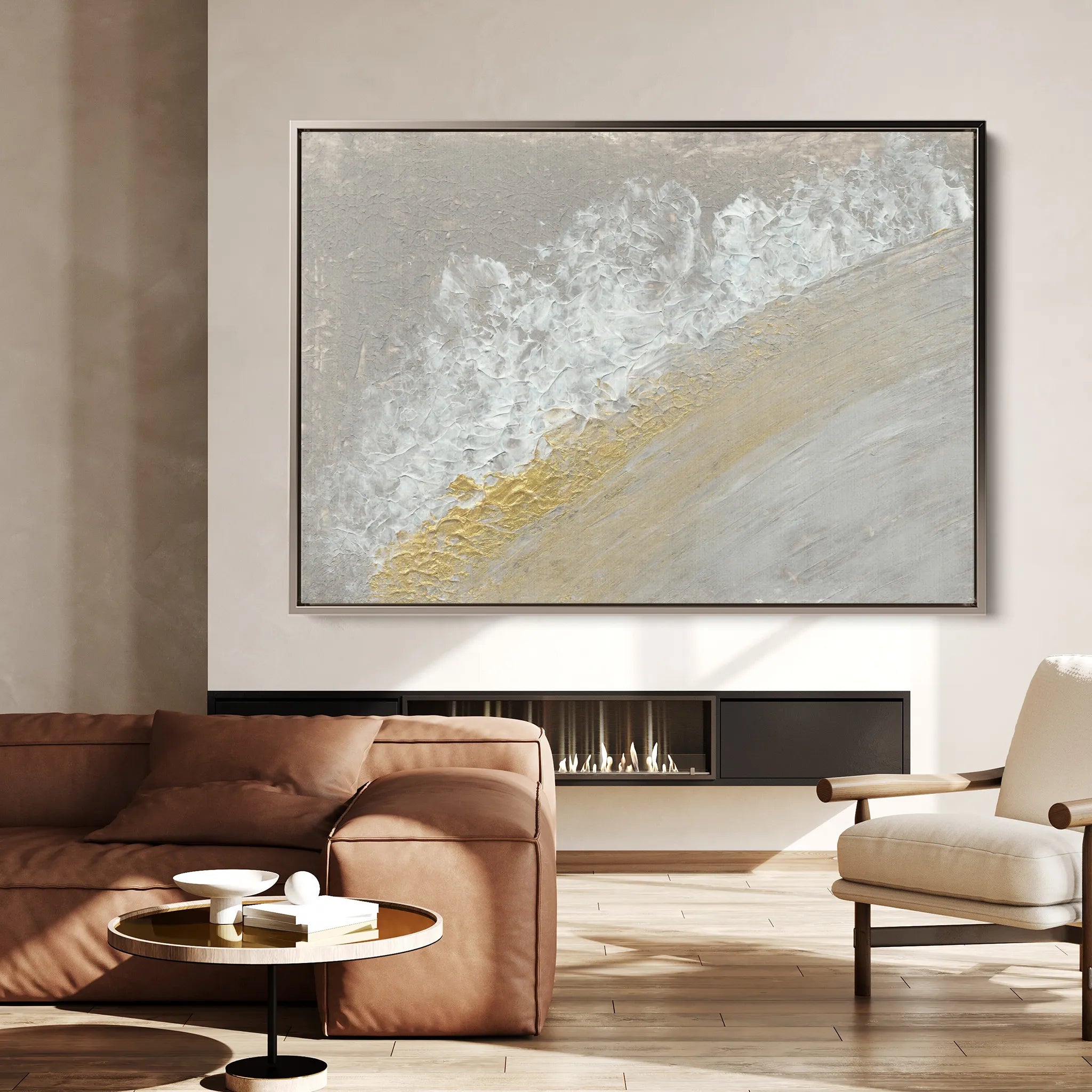 Abstract 187 Canvas Art 60 x 40 cm / Black