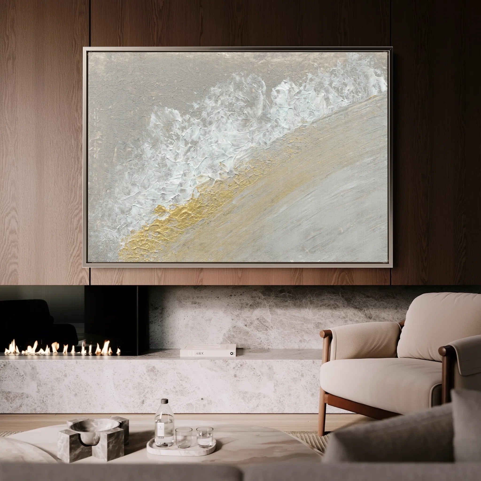 Abstract 187 Canvas Art 60 x 40 cm / Black