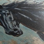 Horses 187 Canvas Art 60 x 40 cm / Black