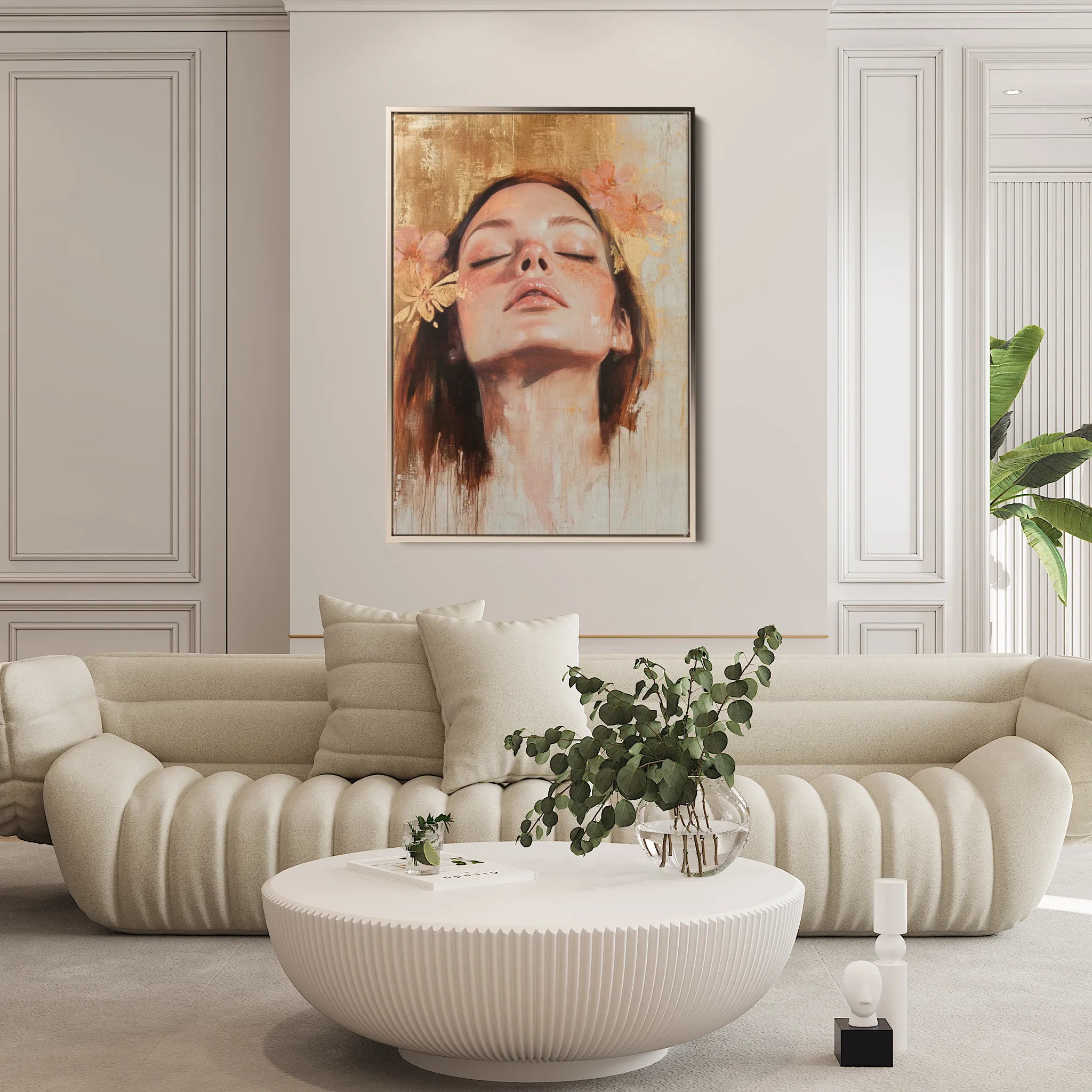 Portrait 187 Canvas Art 60 x 40 cm / Black