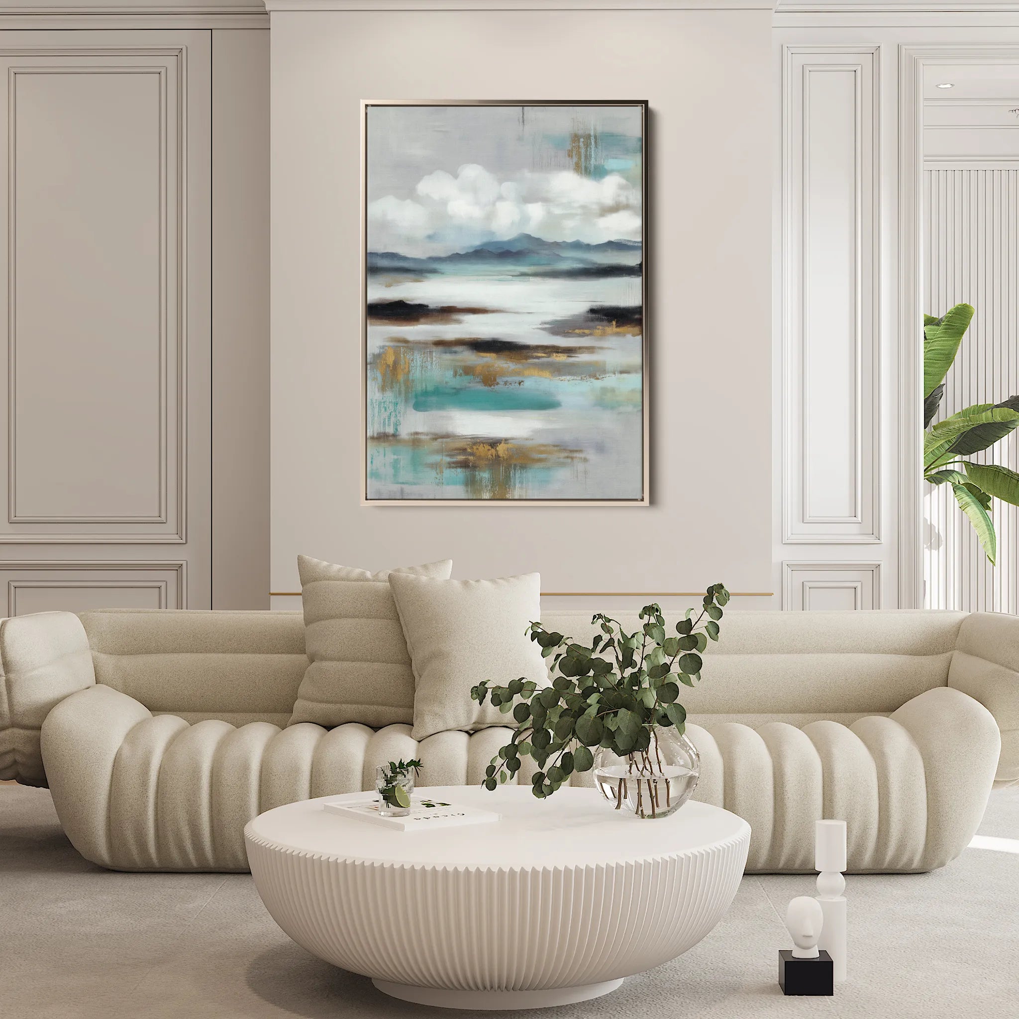 Abstract 1871 Canvas Art 60 x 40 cm / Black
