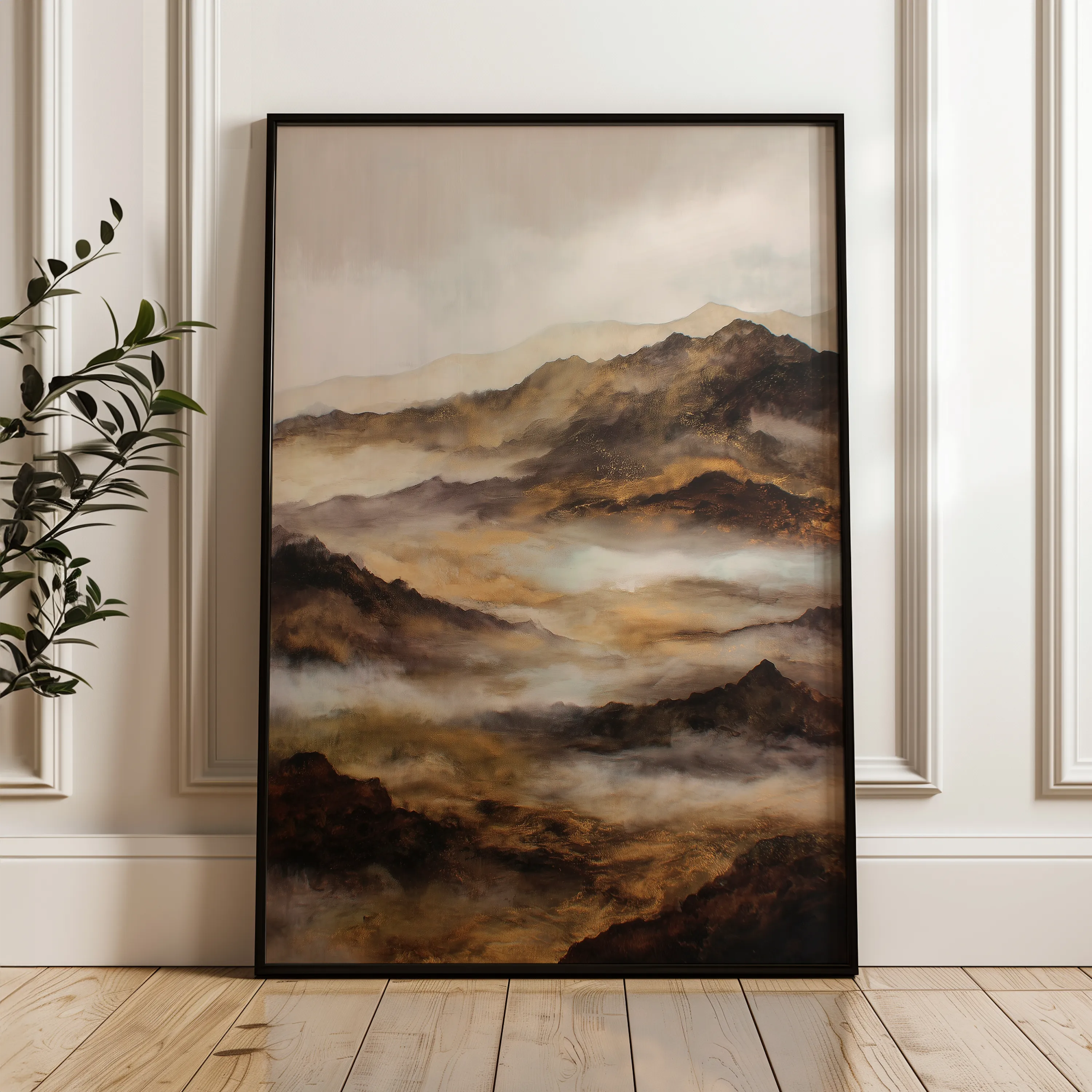 Abstract 1872 Canvas Art 60 x 40 cm / Black
