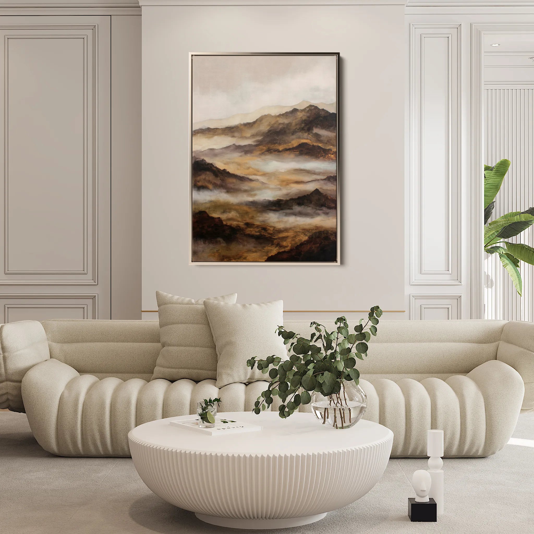 Abstract 1872 Canvas Art 60 x 40 cm / Black
