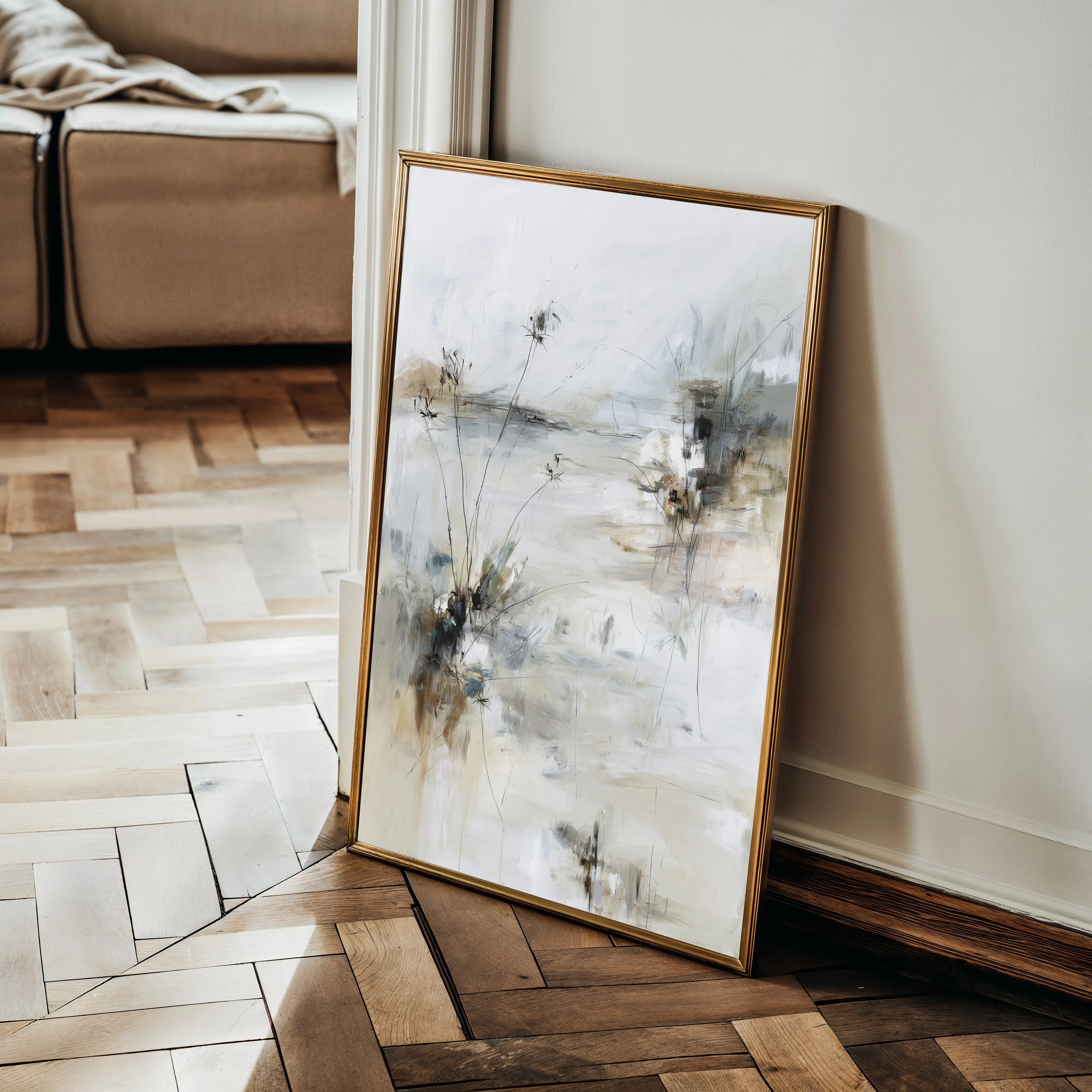 Abstract 1873 Canvas Art 60 x 40 cm / Black