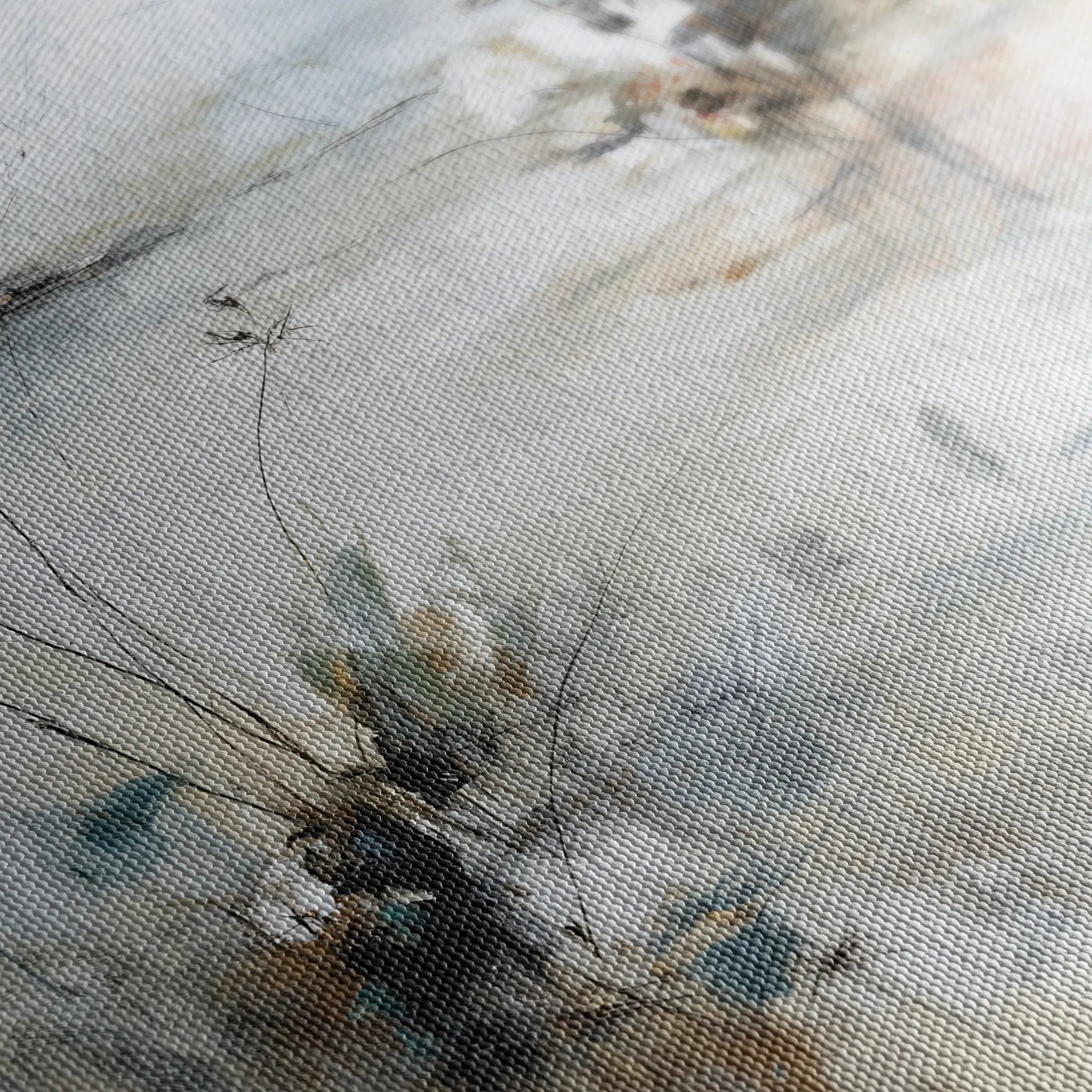 Abstract 1873 Canvas Art 60 x 40 cm / Black