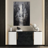 Abstract 1874 Canvas Art 60 x 40 cm / Black