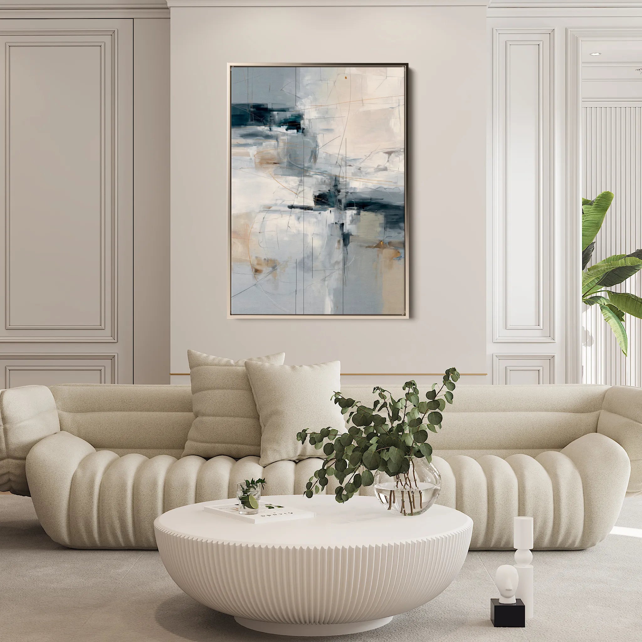 Abstract 1875 Canvas Art 60 x 40 cm / Black