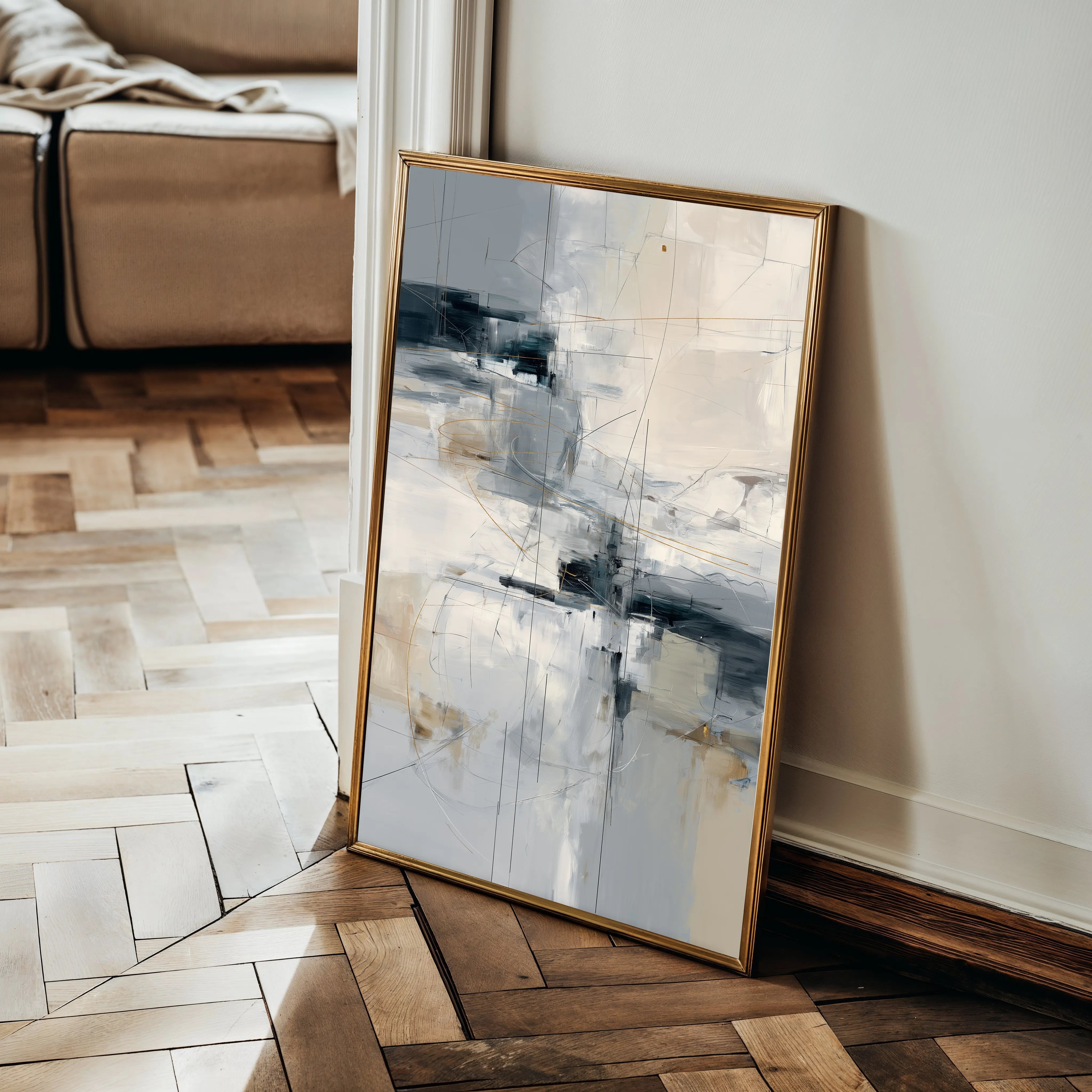 Abstract 1875 Canvas Art 60 x 40 cm / Black