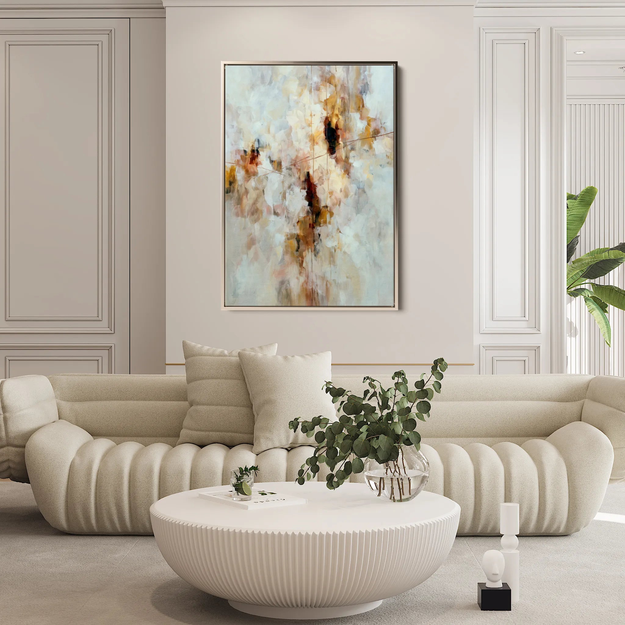 Abstract 1876 Canvas Art 60 x 40 cm / Black