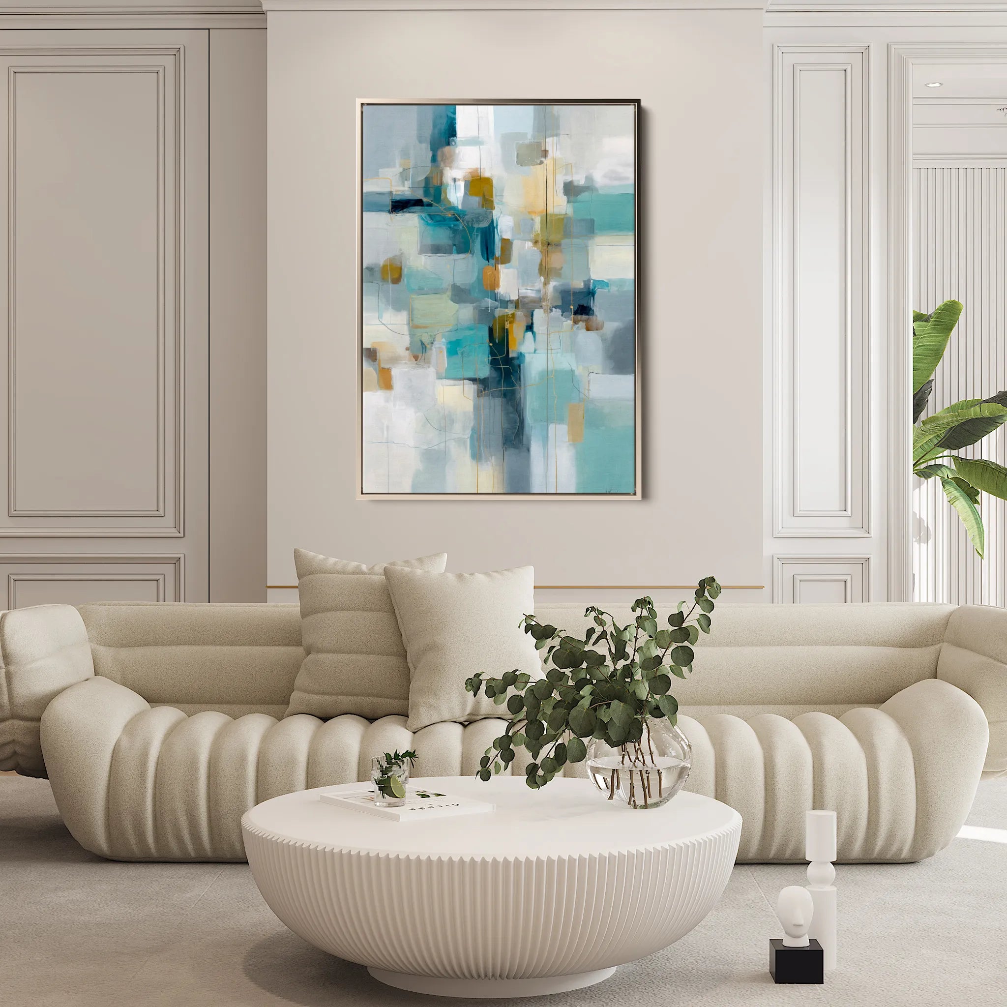 Abstract 1877 Canvas Art 60 x 40 cm / Black