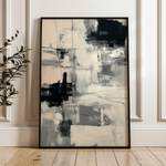 Abstract 1878 Canvas Art 60 x 40 cm / Black