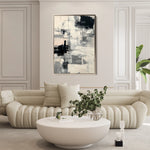 Abstract 1878 Canvas Art 60 x 40 cm / Black
