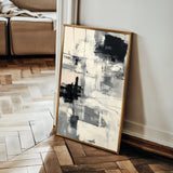 Abstract 1878 Canvas Art 60 x 40 cm / Black