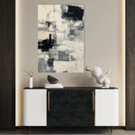 Abstract 1878 Canvas Art 60 x 40 cm / Black