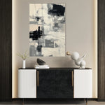 Abstract 1879 Canvas Art 60 x 40 cm / Black