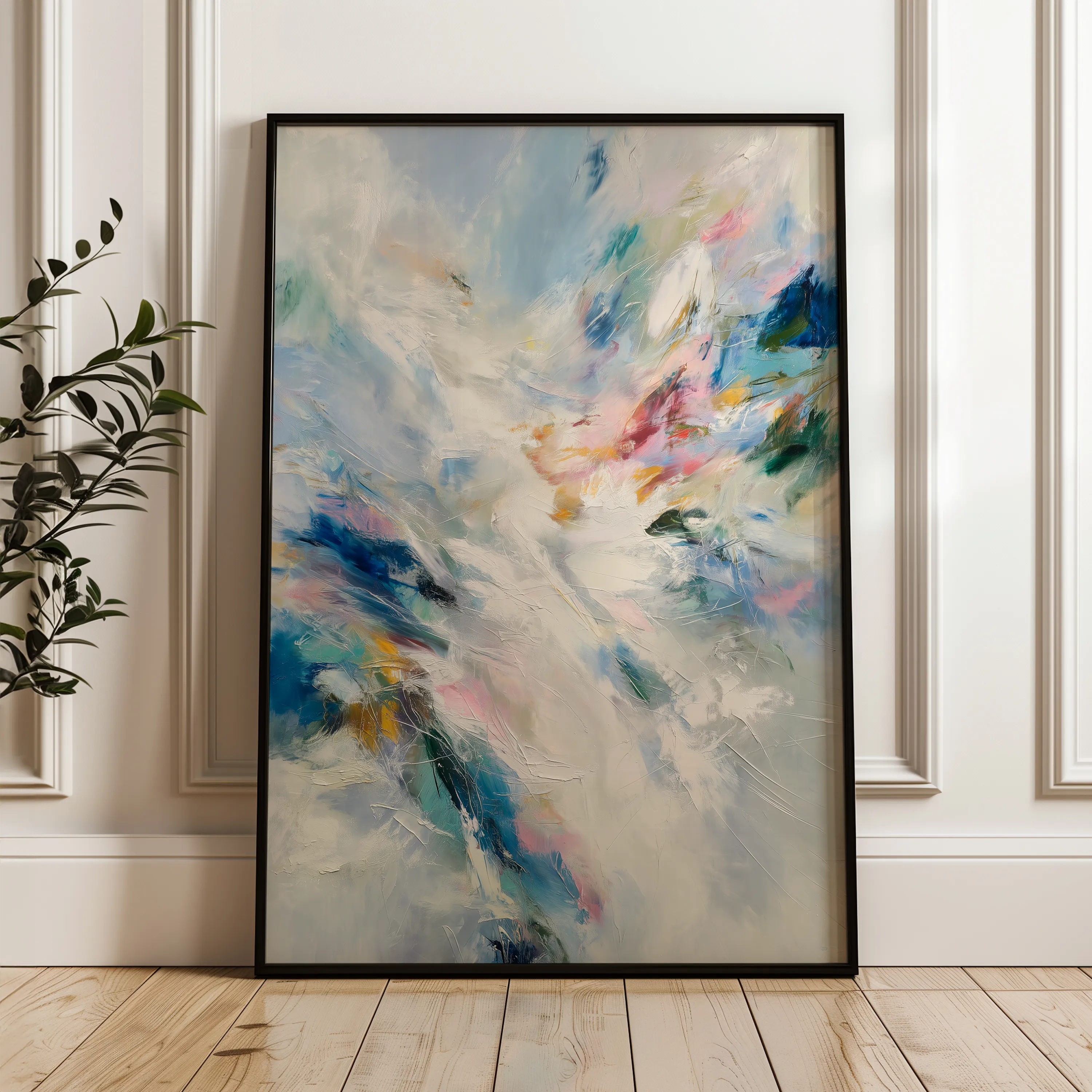 Abstract 1880 Canvas Art 60 x 40 cm / Black