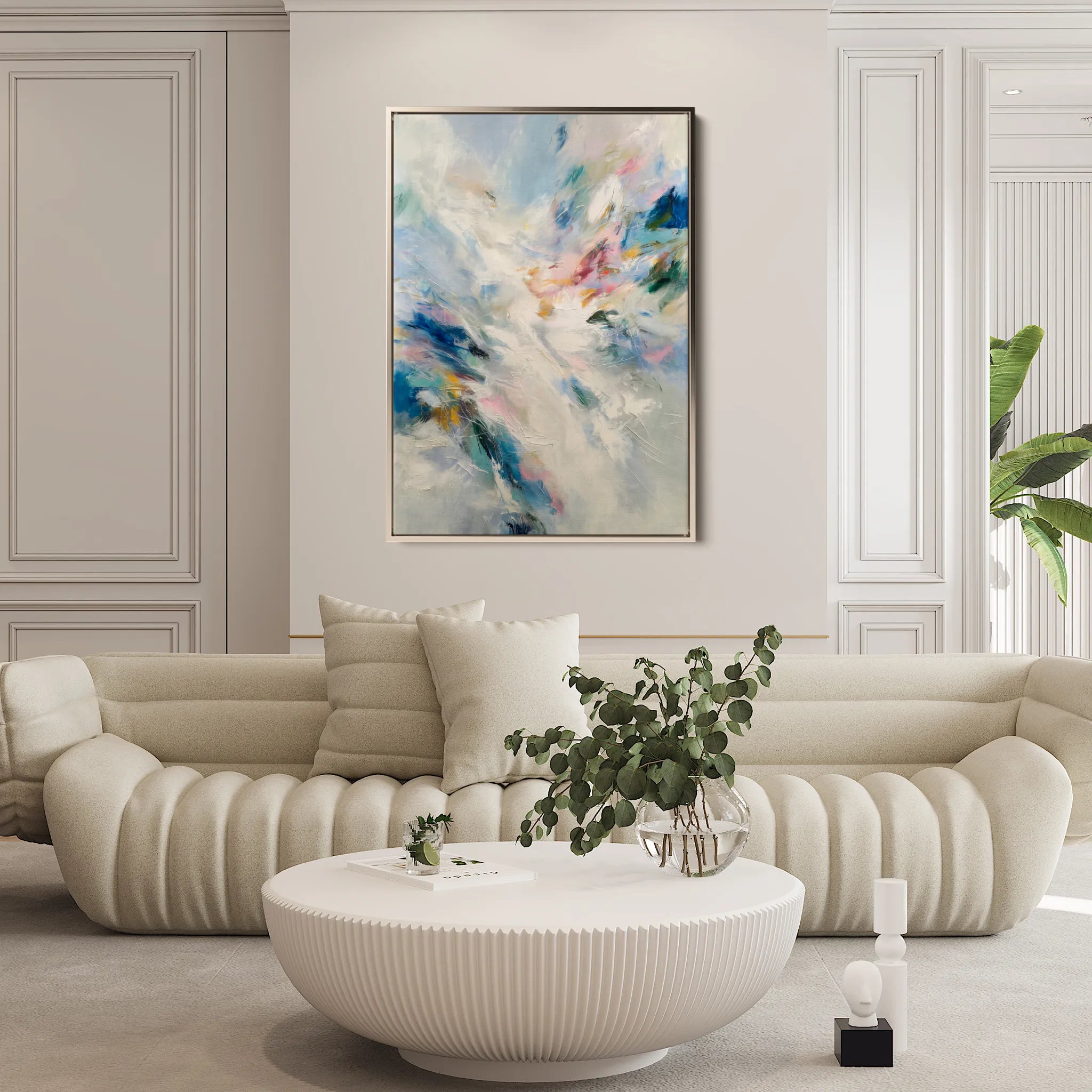 Abstract 1880 Canvas Art 60 x 40 cm / Black
